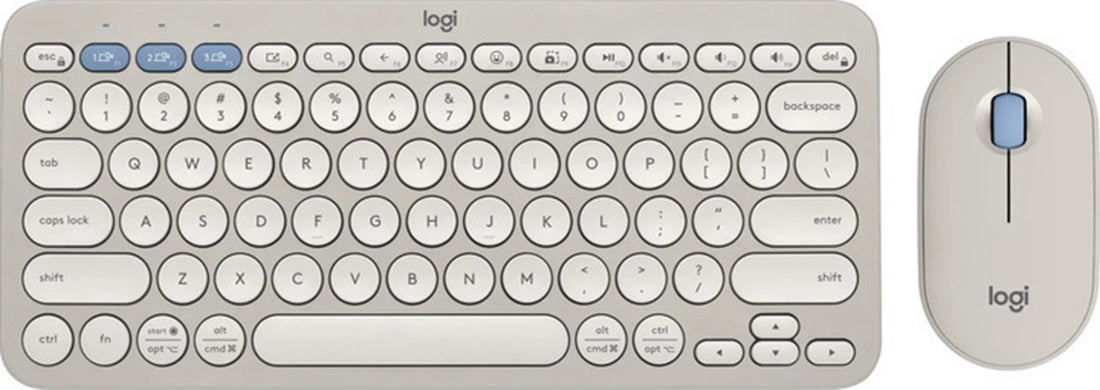 Logitech K380S Pebble 2 Combo Wireless Keyboard & Mouse (Tonal Sand)