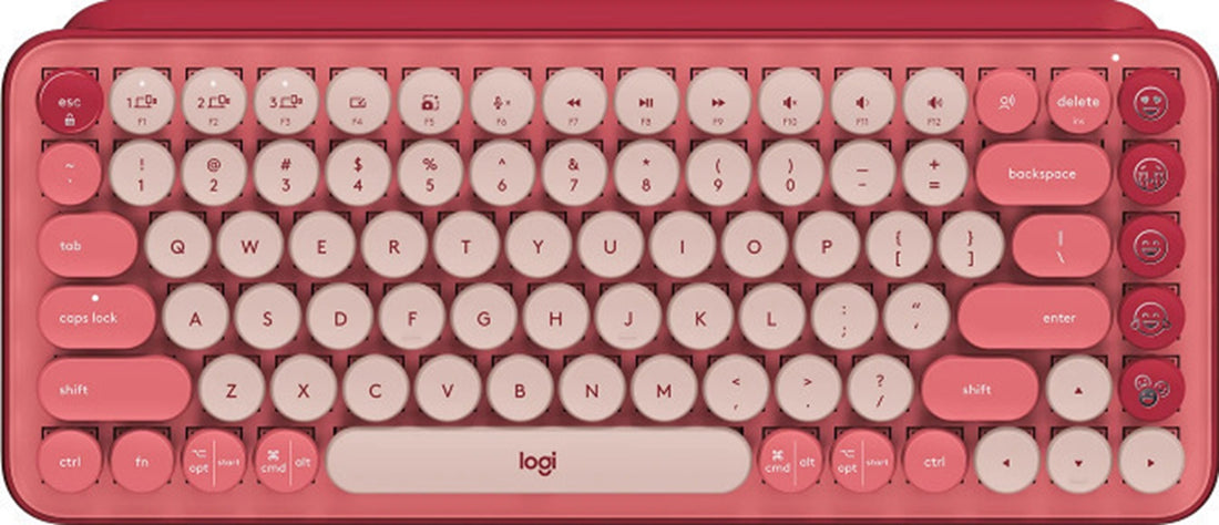 Logitech POP Keys Wireless Mechanical Emoji Keyboard (HeartBreaker Rose)