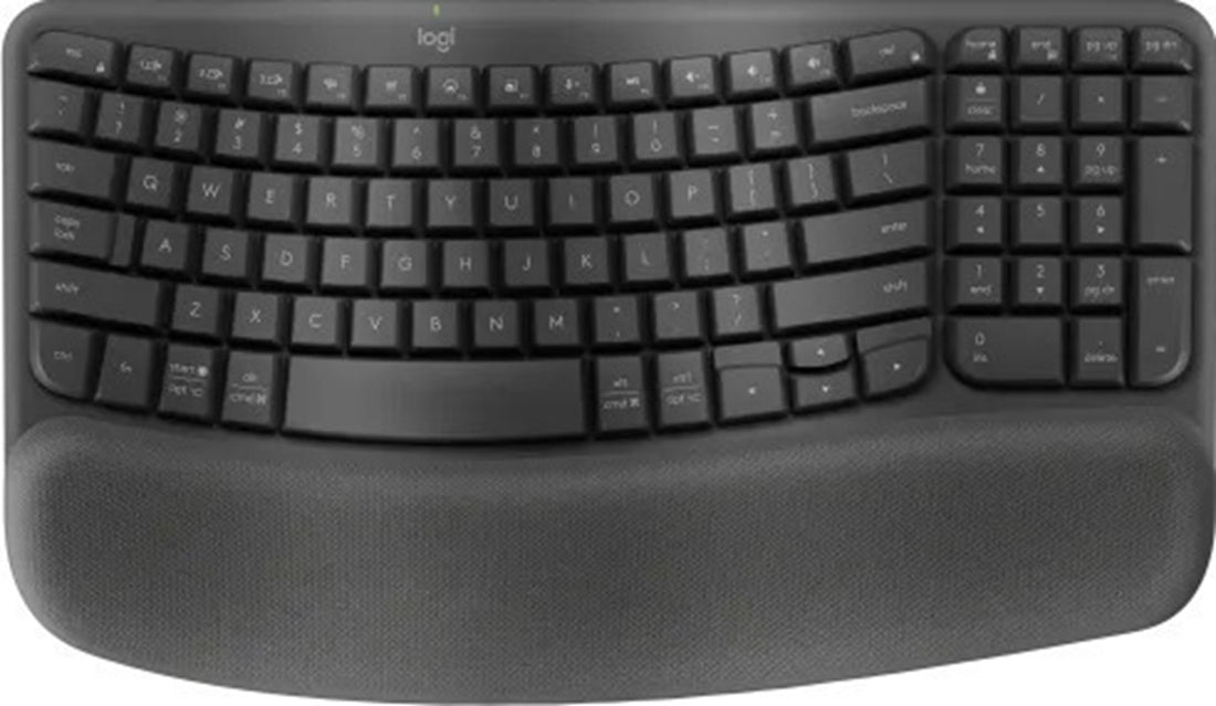 Logitech Wave Keys Wireless Ergonomic Keyboard (Graphite)