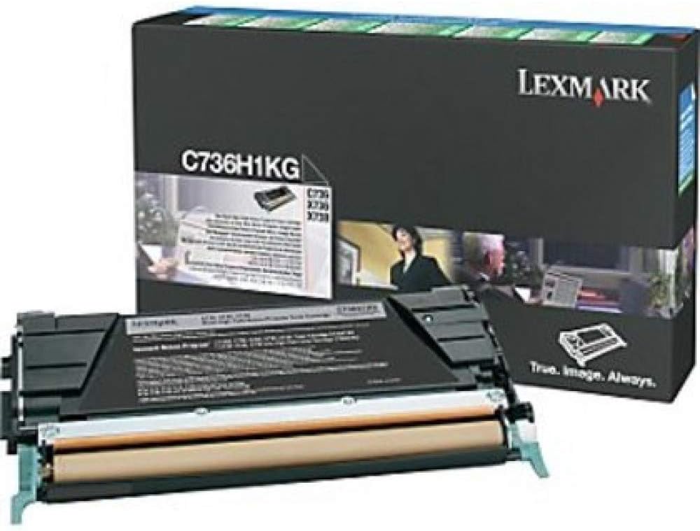 Genuine Lexmark C736H1KG Black High Yield Toner Cartridge 12K Print Yield