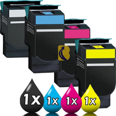 4 Pack Lexmark Compatible Toner Cartridge C2240 / XC2235 [1BK,1C,1M,1Y]