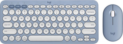 Logitech K380S Pebble 2 Combo Wireless Keyboard & Mouse (Blue)