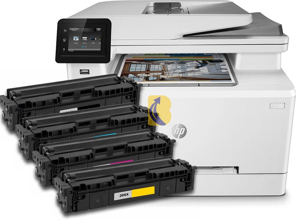 HP Color LaserJet Pro MFP M282nw Printer 7KW72A + 4 Pack Toners Bundle