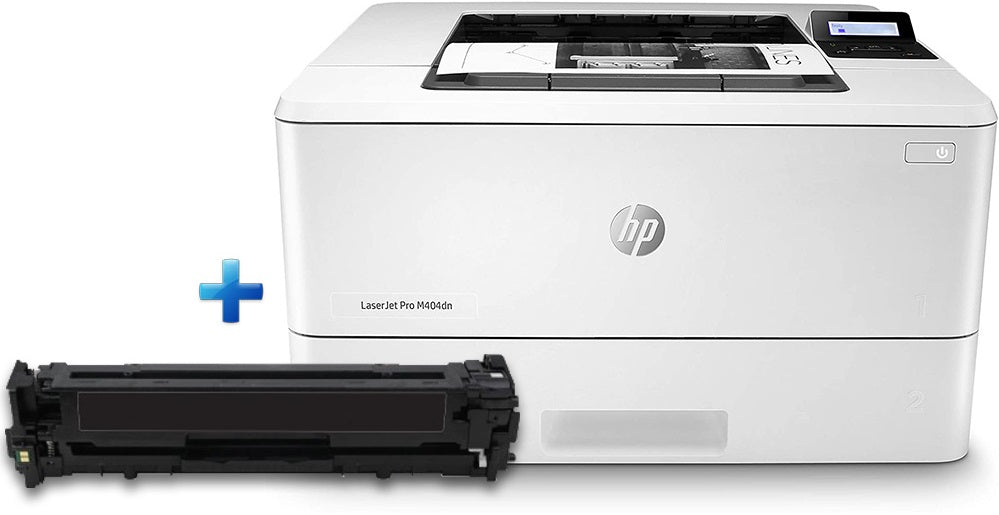 HP LaserJet Pro M404dn Mono Laser Business Printer + Toner Bundle