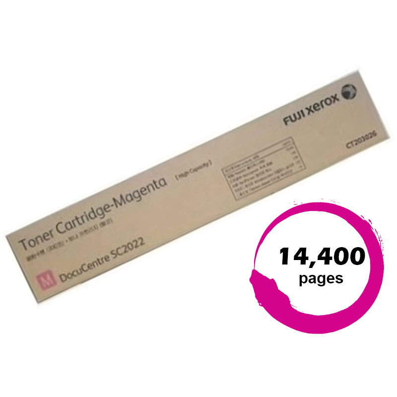 Genuine Fuji Xerox CT203026 Magenta Toner Cartridge DocuCentre SC2022 14,400 Print
