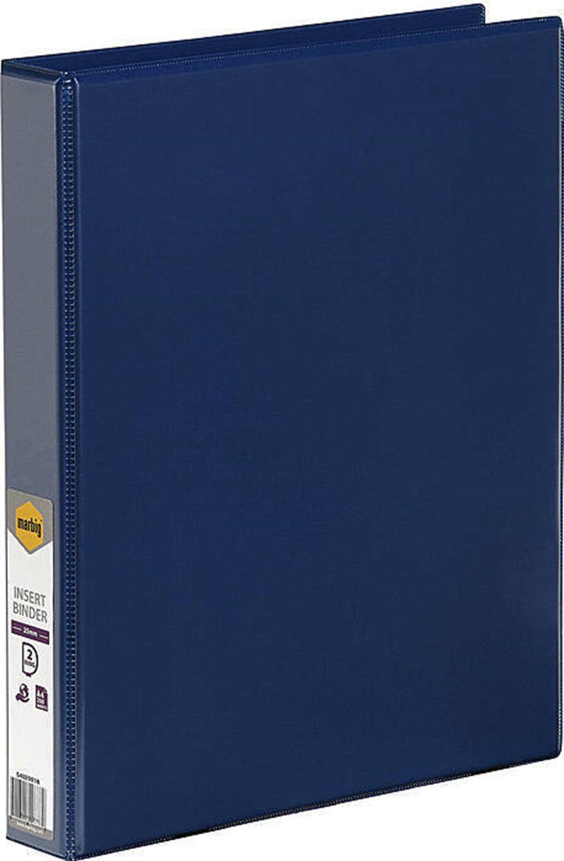 Marbig Clearview Insert Binder A4 25mm 2D-Ring Blue