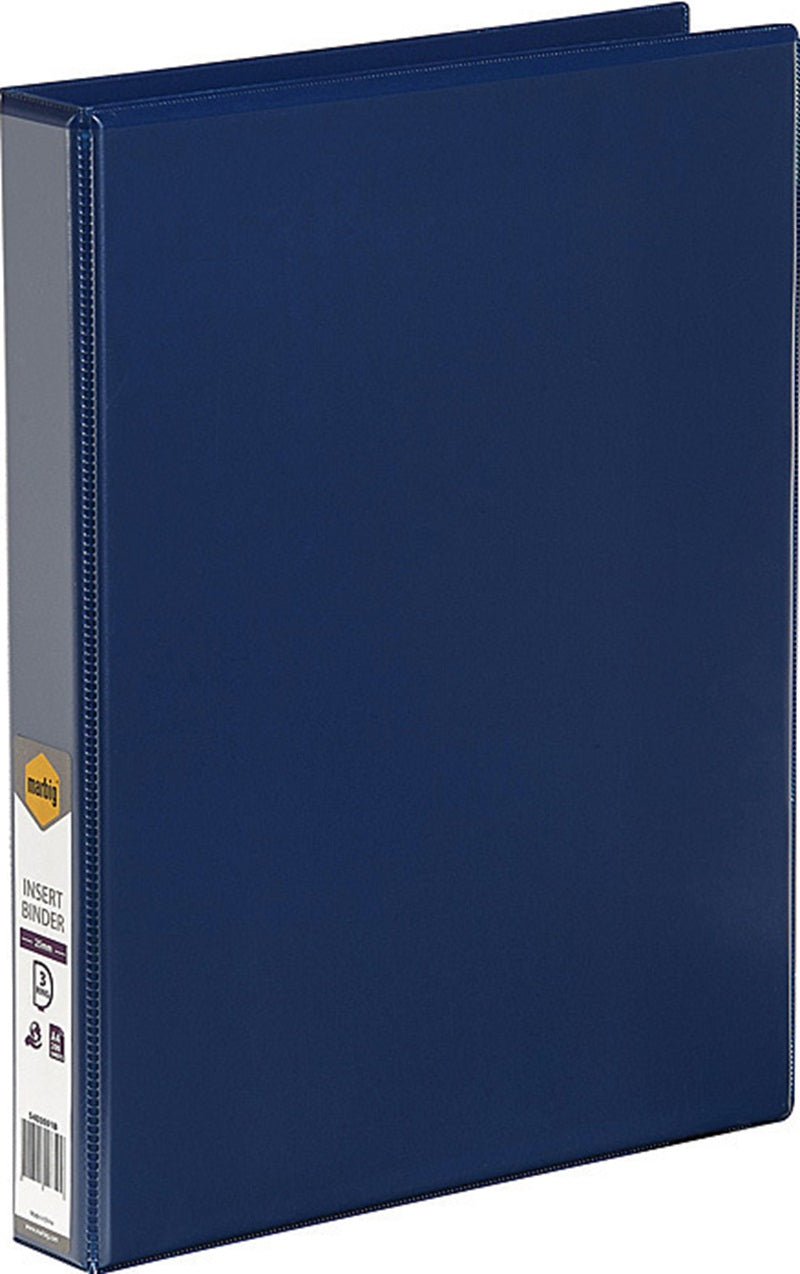 Marbig Clearview Insert Binder A4 25mm 3D-Ring Blue