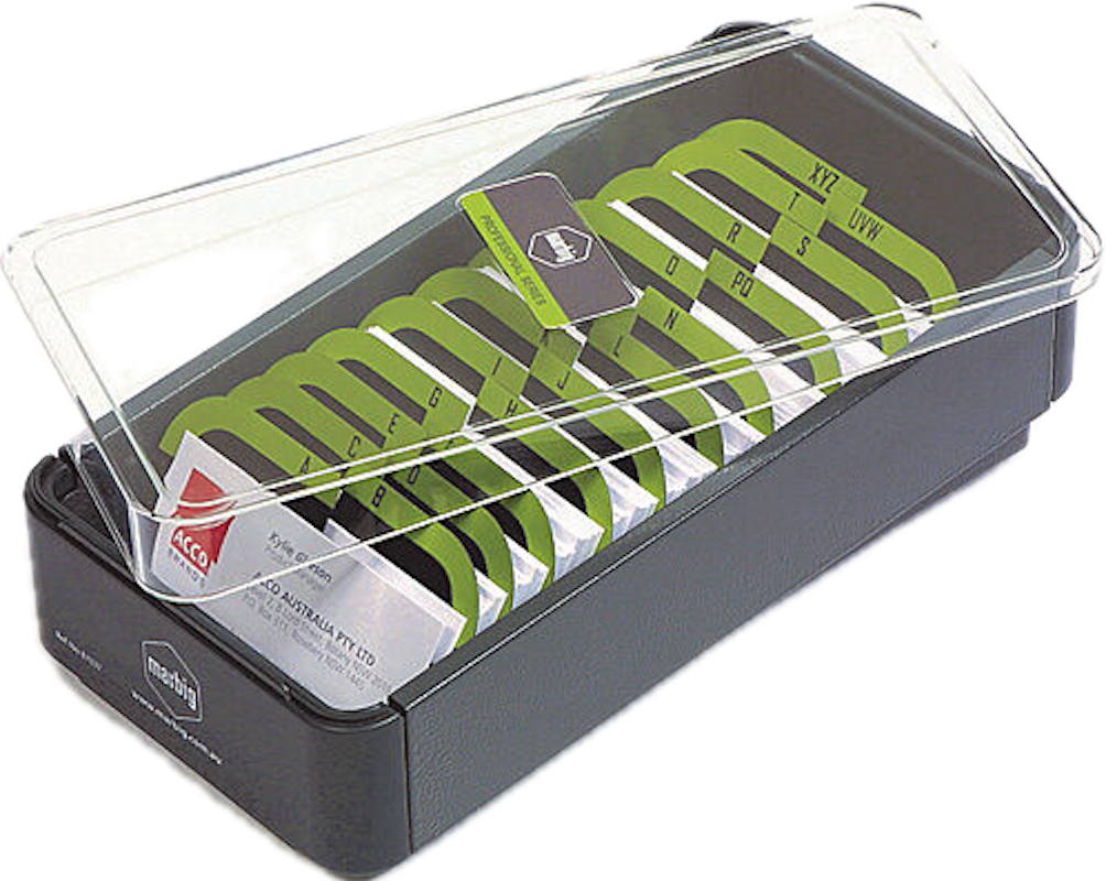 Marbig Professional Busines Card Filing Box 400Cap