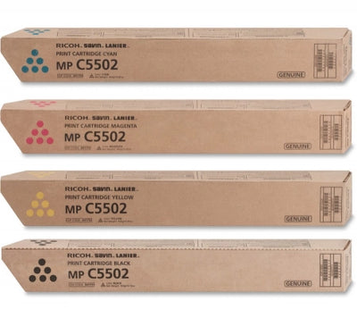 4-Pack Ricoh MP C4502 C5502 Genuine Toner Combo [1C 1Y 1M 1BK]