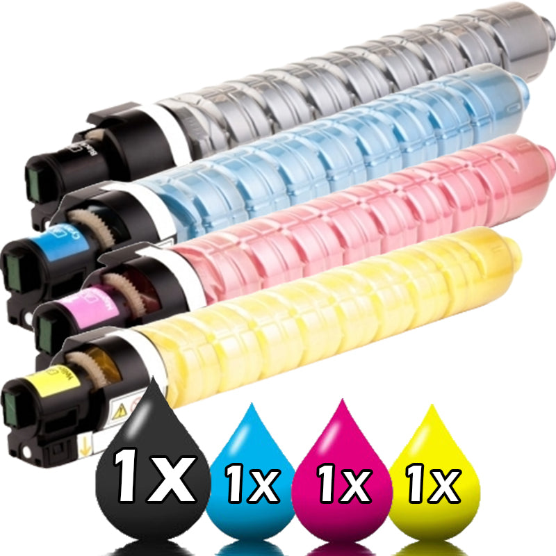 4 Pack Ricoh IM C3010 IM C3510 Compatible Toner Cartridge Value Pack 842510-842513 [1BK, 1C, 1M. 1Y]