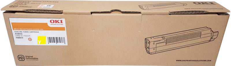 OKI C8600 43487725 Yellow Genuine Toner Cartridge 6,000 Print