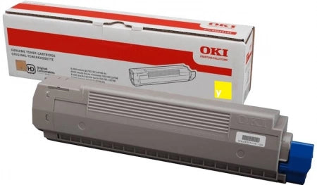 Genuine OKI C810 Yellow Toner Cartridge 44059133 8,000 Prints