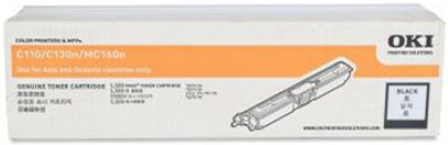 Genuine OKI C110 44250708 Black Toner Cartridge 2,500 Print