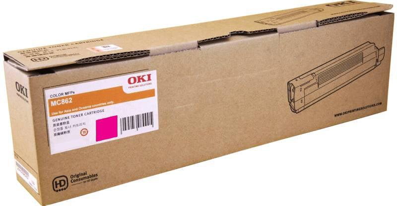 Genuine OKI MC862 44643026 Magenta Toner Cartridge 10,000 Print