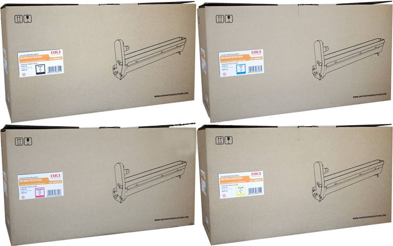 Genuine 4 Pack OKI C810 Imaging Drum Units 44064033-44064036 [1C,1M,1Y,1BK]