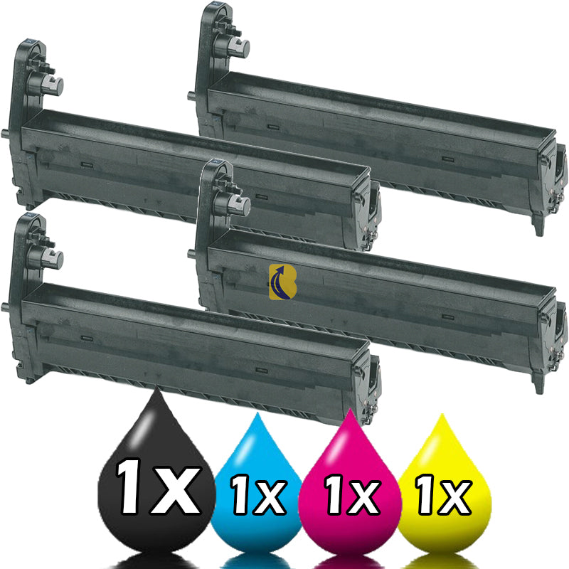 4 Pack OKI MC853 Compatible Imaging Drum Unit Value Pack 44844481-44844484 [1BK, 1C, 1M, 1Y]