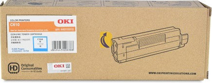 Genuine OKI C610 44315311 Cyan Toner Cartridge 6,000 Print