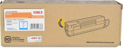 Genuine OKI C610 44315311 Cyan Toner Cartridge 6,000 Prints