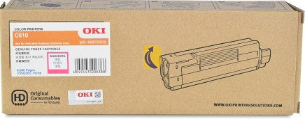 Genuine OKI C610 44315310 Magenta Toner Cartridge 6,000 Print