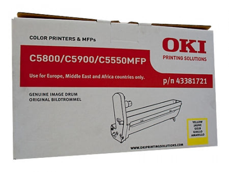 Genuine OKI C5800 43381725 Yellow Drum Unit 20,000 Prints