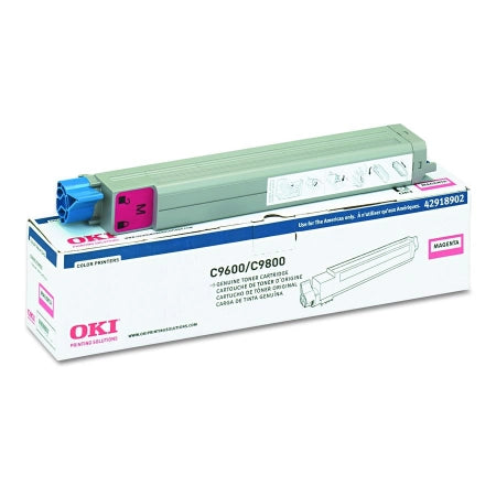 Genuine OKI C9600 42918918 Magenta Toner Cartridge 15,000 Prints