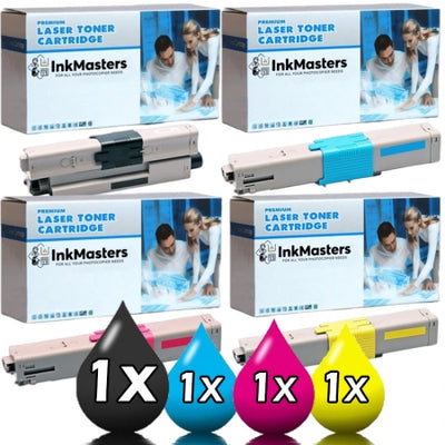 4 Pack OKI ES5462 44973553-44973556 Compatible Toner Value Pack [1BK, 1C, 1M, 1Y]