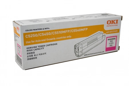 OKI C5250 42127459 Magenta Genuine Toner Cartridge 5,000 Prints