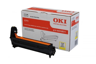 Genuine OKI C711 44318509 Yellow Drum Unit 20,000 Prints