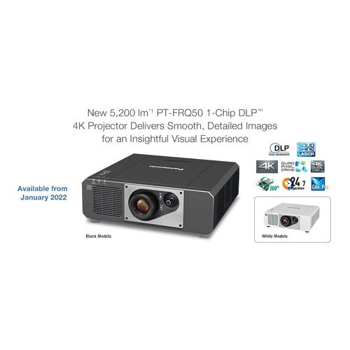 PT-FRQ50W 5200 ANSI 4K SOLID SHINE LASER  FLEXIBLE INSTALLATION WHITE