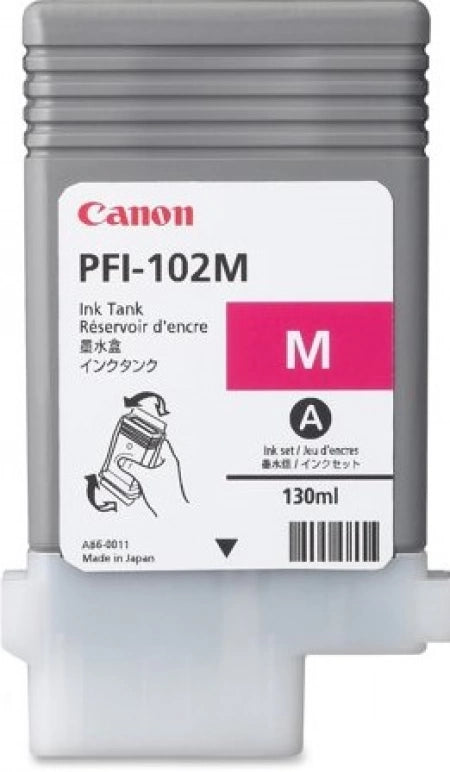 Genuine Canon PFI-102M 0897B001AA Magenta Ink Cartridge 130ml 1.5K Print Yield