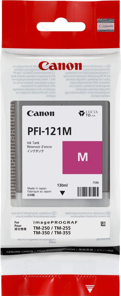 Genuine Canon PFI-121M Magenta Ink Cartridge 130m