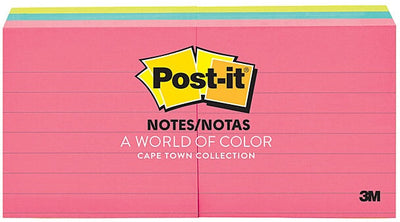 Post-It Lined Notes Cape Town 76 x 76mm 6-Pack