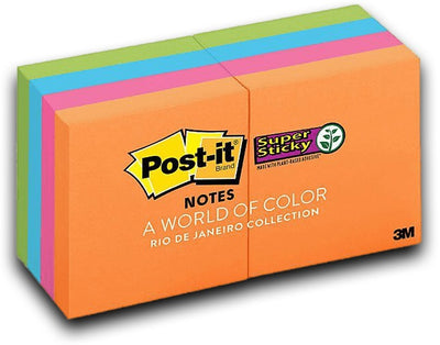 Post-It Super Sticky Notes Rio De Janeiro 48 x 48mm 8-Pack