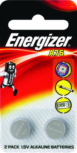 2-Pack Energizer Button Cell Alkaline 1.5V A76BP-2