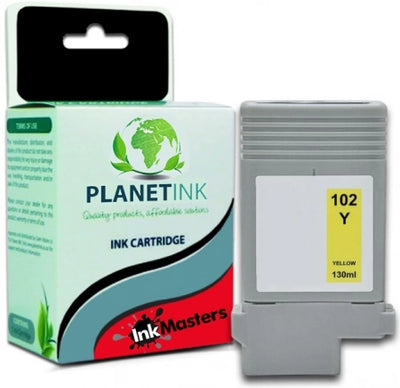 Compatible Canon PFI102Y 0898B001AA Yellow Ink Cartridge 130ml 1.5K Print Yield