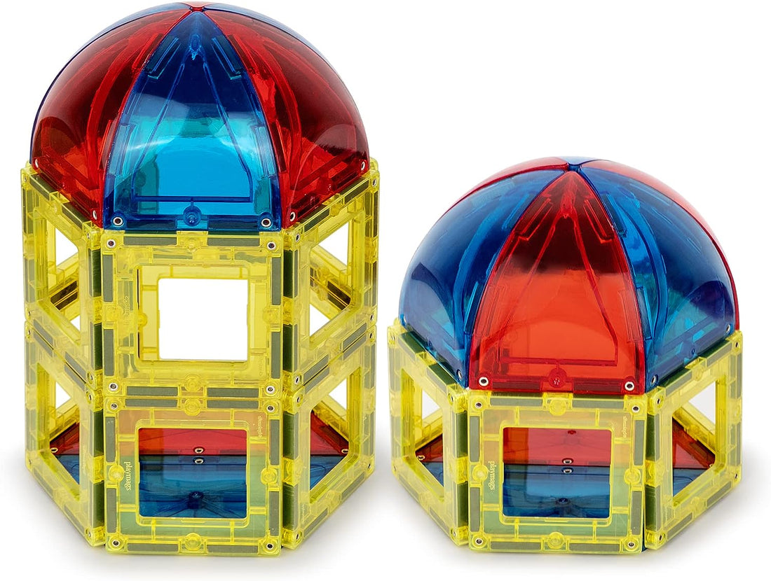 Playmags 28-Piece Dome Accessories Set - 3D Clear Color Genuine Magnetic Tile