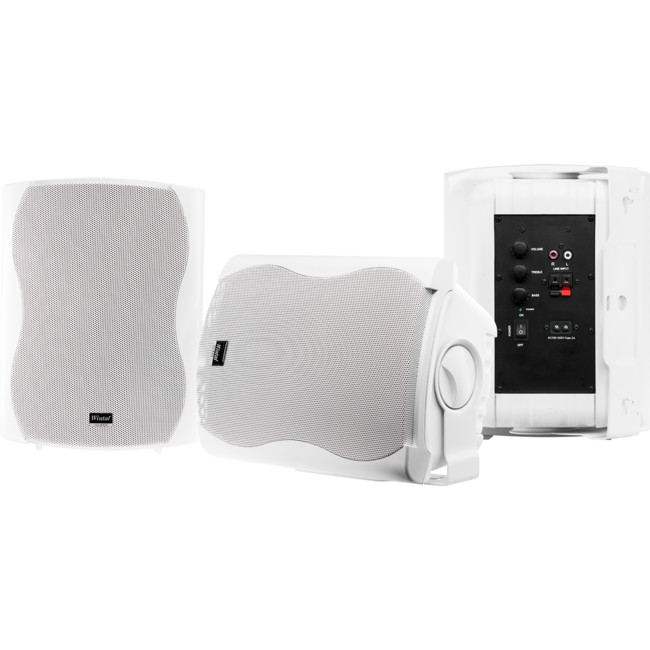 CLASS6AW  WHITE  PAIR  2-WAY  60W CLASS D AMP  IN & OUTDOOR ACTIVE SPEAKERS WITH STANDBY