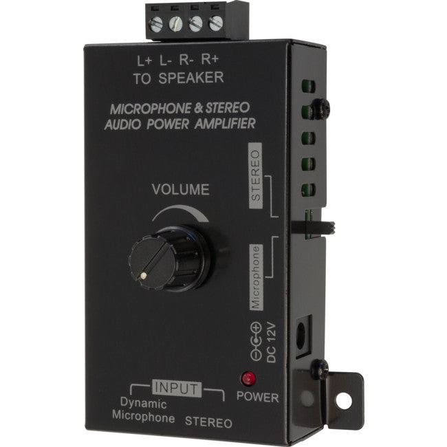 STEREO AUDIO POWER AMPLIFIER FOR IN CEILING PASSIVE SPEAKER D-CLASS AMP 15W RMS @ 0.06 THD