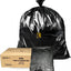Carton of 100 240L Black Bin Liners Able 23micron (Medium Plastic Strength)
