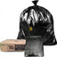 Carton of 200 80L Gusseted Seal Black Bin Liners - Restaurant Grade 31 micron (Super Strength)