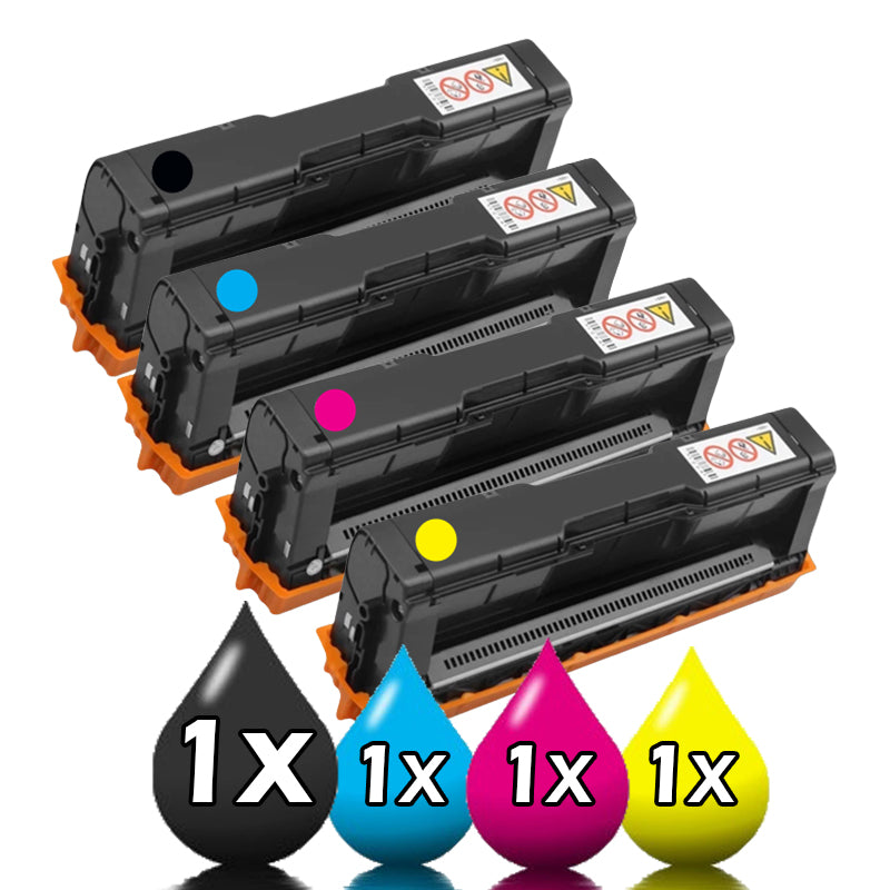 4 Pack Ricoh SPC250DN / SPC250SF (407547-407550) Compatible Toner Combo [BK, 1C, 1M, 1Y]