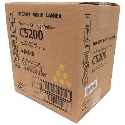 Genuine Ricoh Pro C5200s Yellow Toner 24K Prints 828427 828423 828431