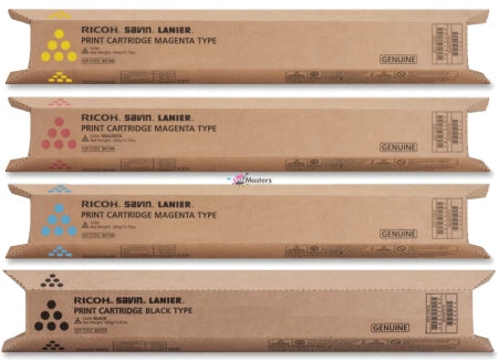 Genuine 4-Pack Ricoh Toner 841436-841439 [1BK,1C,1Y,1] C2800/C3300/C3001/C3501
