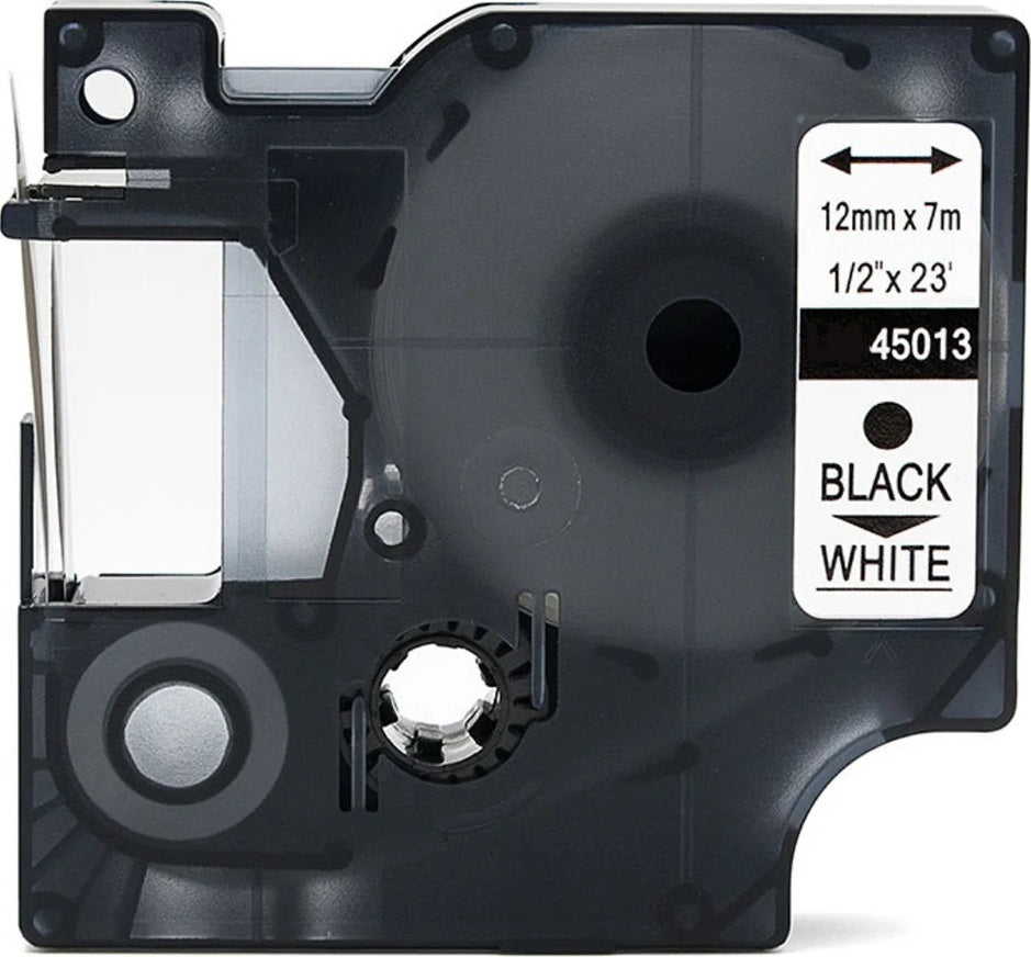 Dymo SD45013 / S0720530 Black Text on White Compatible Label Cassette