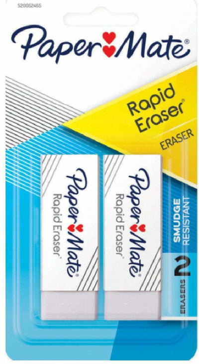 Paper Mate Rapid Erase Eraser ~ Box of 12 Pack (2/Pack)
