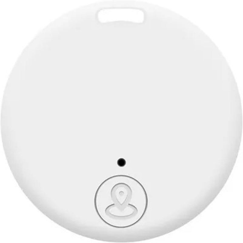 Mini GPS Mobile Bluetooth 5.0 Tracker Anti-Lost Device Round Anti-Lost Device Pet Kids Bag Wallet Tracking Smart Finder Locator - White A
