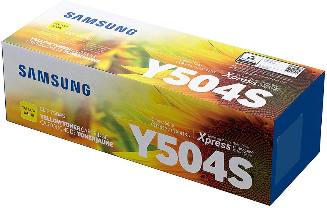 Genuine Samsung CLP415 CLX4170 CLX4190 CLX4195 SLC1810W SLC1860FW CLTY504S Yellow Toner Cartridge 1,800 Print