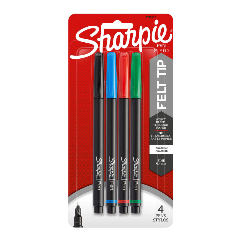 Sharpie Mrk FP Bus Ast Pk4 Bx6