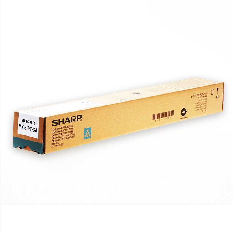 Genuine Sharp MX51GTCA MX51 Cyan Toner Cartridge 18,000 Print