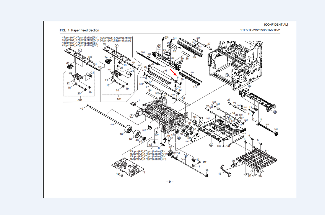 Kyocera M3655idn - 302F924190 Bush Transfer R
